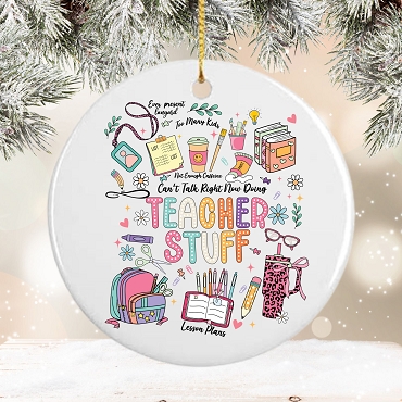 Personalized Doing Teacher Stuff Ornament
